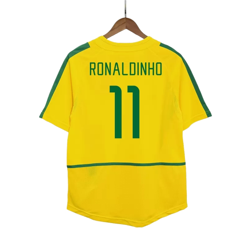 Camiseta RONALDINHO 11 Brasil Retro 2002/03 Home