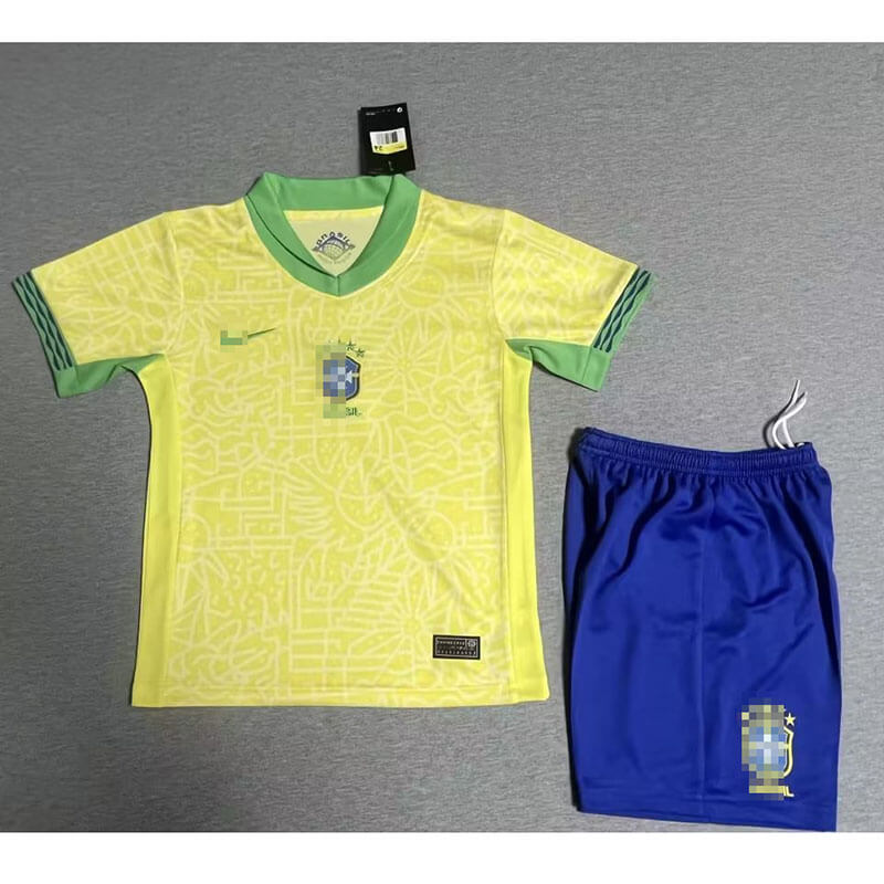 Camiseta Brasil 2024 Home Niño Kit