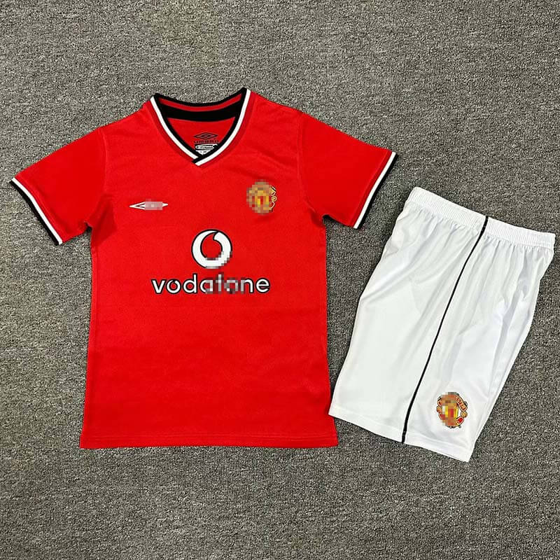 Camiseta Manchester United Retro 2000/02 Home Niño Kit