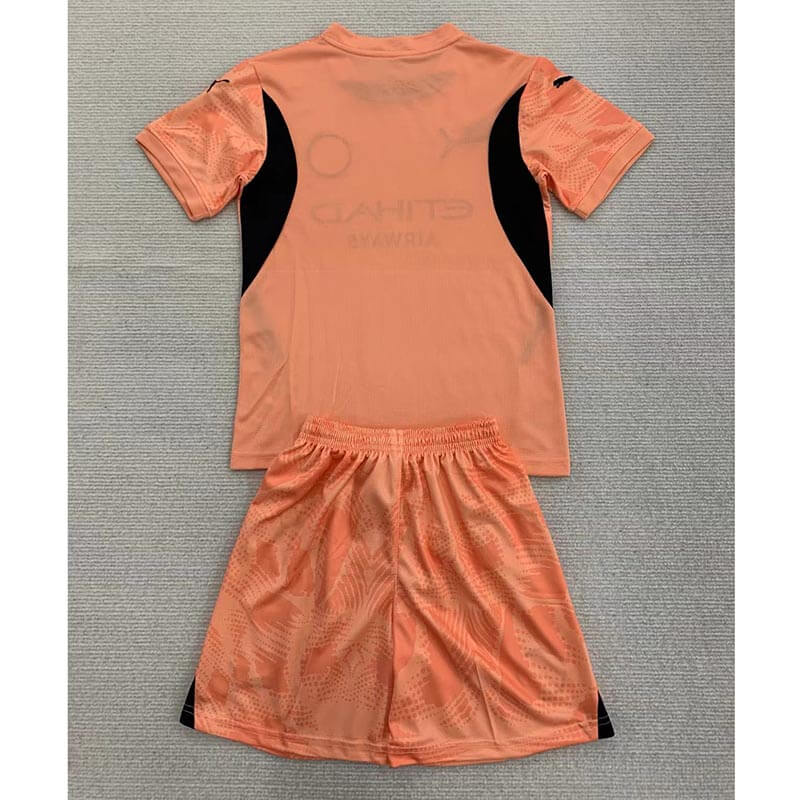 Camiseta De Portero Manchester City Naranja 2024/2025 Niño Kit