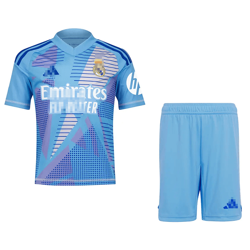 Camiseta De Portero Real Madrid Azul 2024/2025 Niño Kit