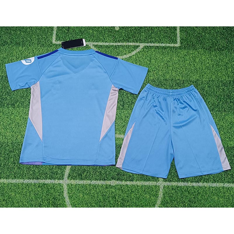 Camiseta De Portero Real Madrid Azul 2024/2025 Niño Kit