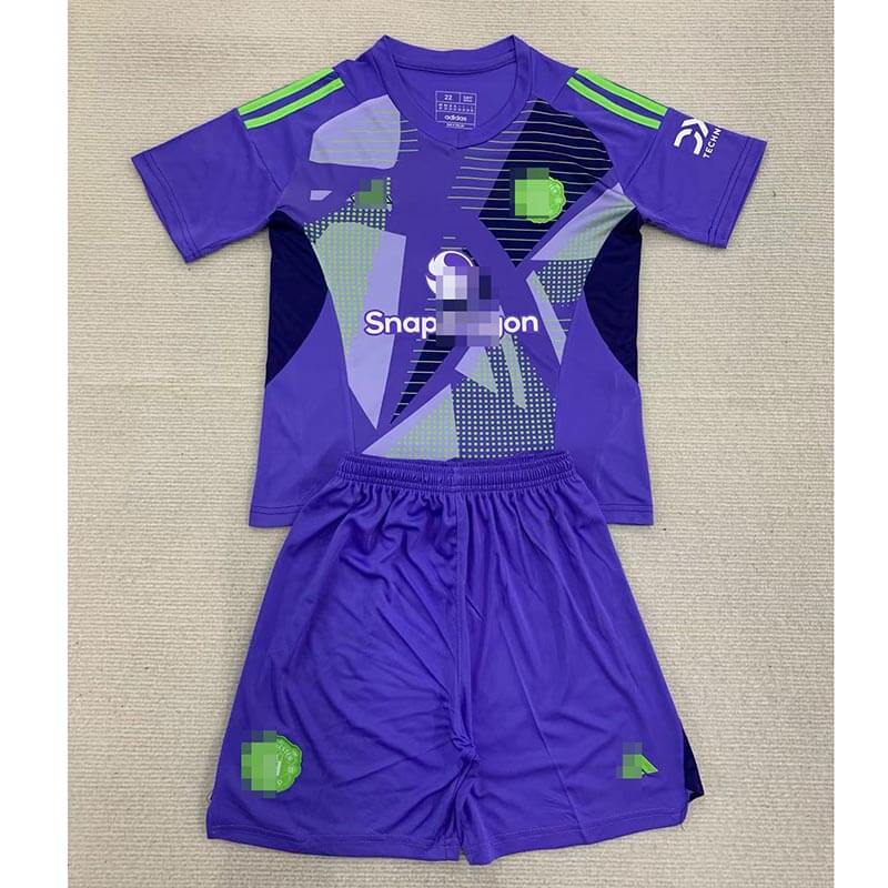 Camiseta De Portero Manchester United Morado 2024/2025 Niño Kit