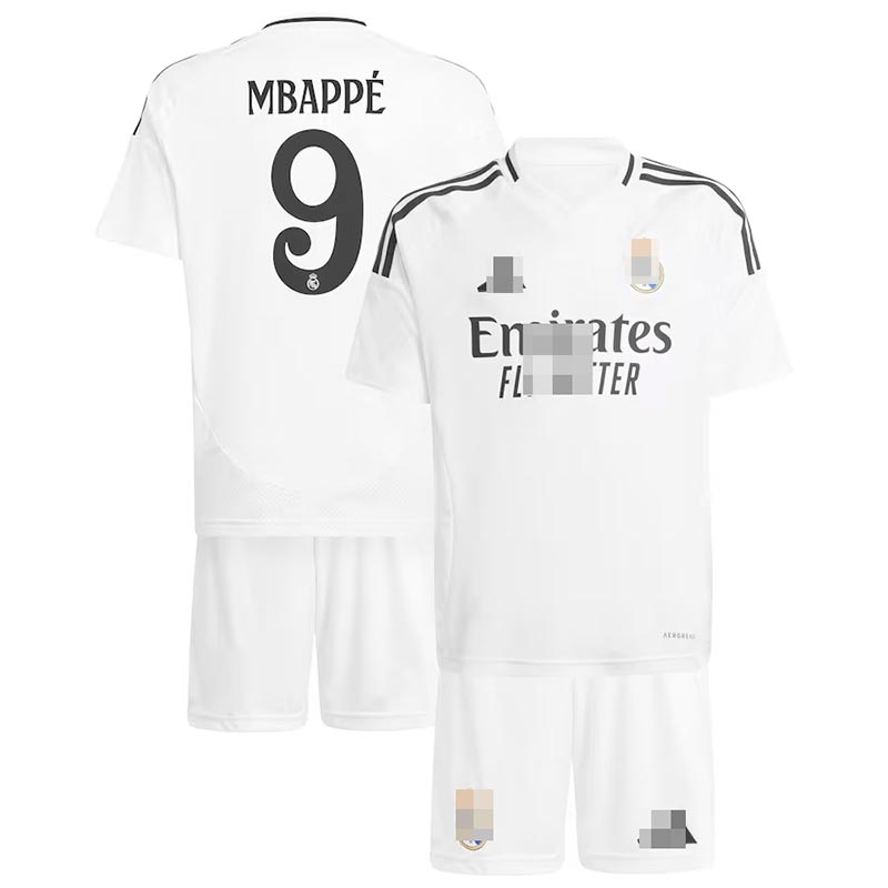 Camiseta Mbappé 9 Real Madrid 2024/2025 Home Niño Kit