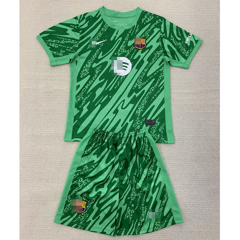 Camiseta de Portero Barcelona Verde 2024/25 Niño Kit