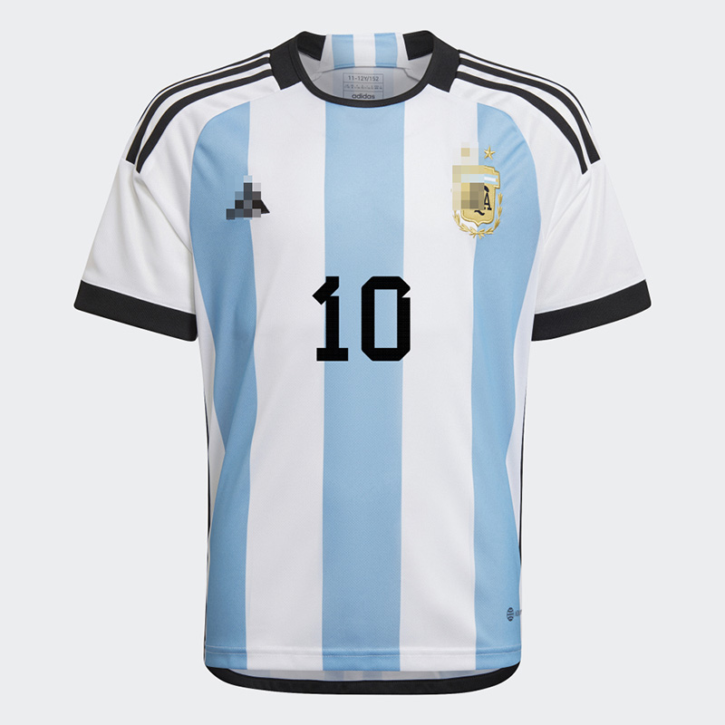 Camiseta Messi 10 Argentina 2022 Mundial 3 Estrellas Home (EDICIÓN JUGADOR)