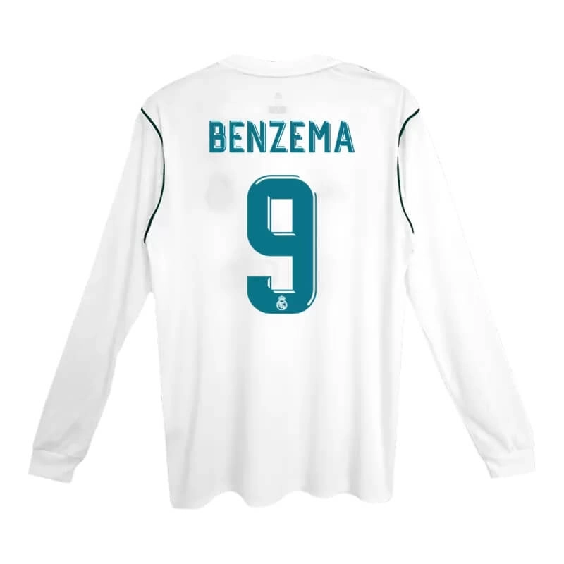 Camiseta BENZEMA 9 Real Madrid Retro 2017/18 ML Home