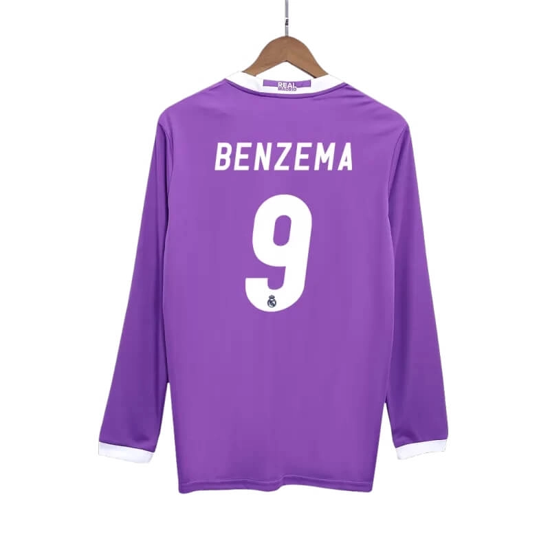 Camiseta BENZEMA 9 Real Madrid Retro 2016/17 ML Away