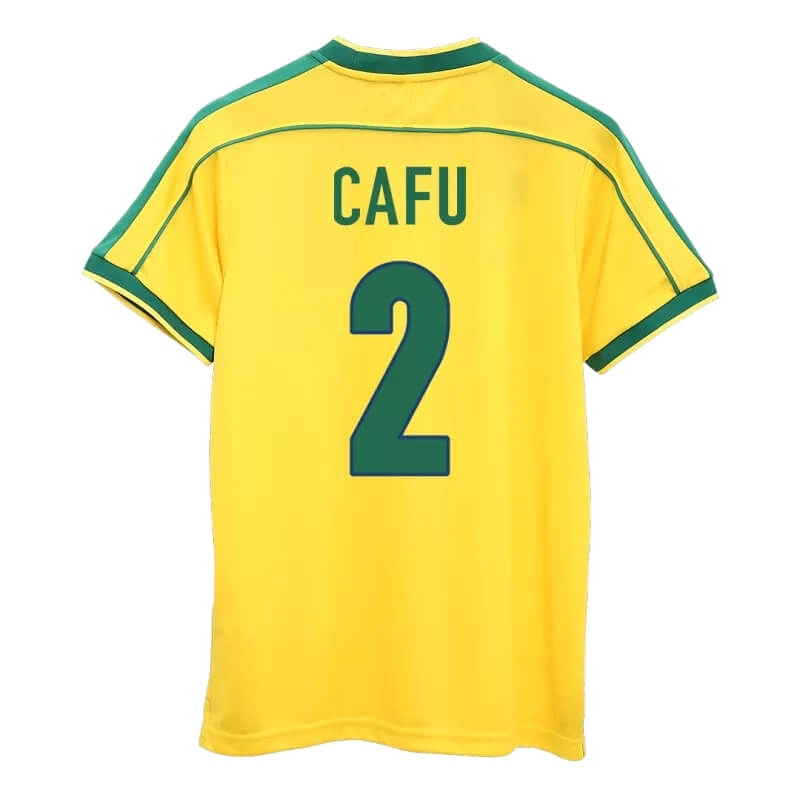 Camiseta CAFU 2 Brasil Home Retro 1998 Home