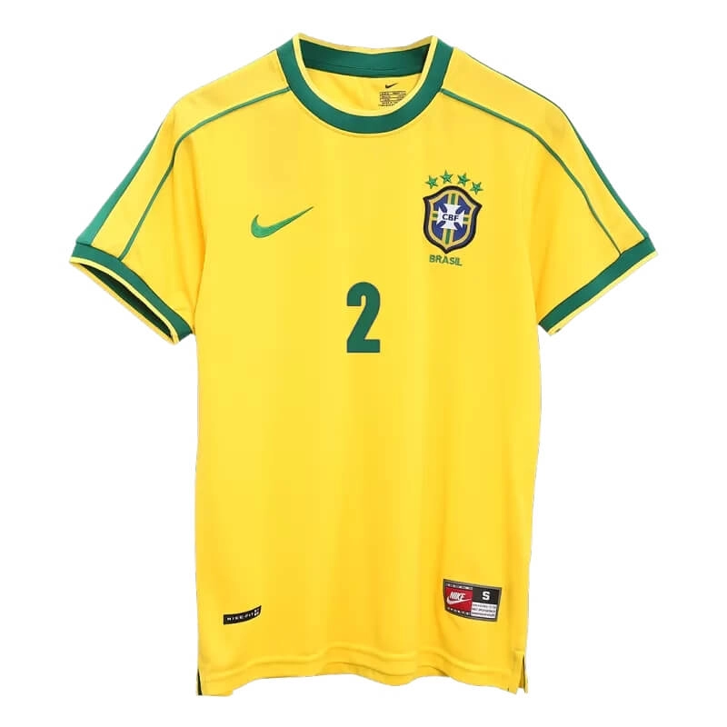 Camiseta CAFU 2 Brasil Home Retro 1998 Home