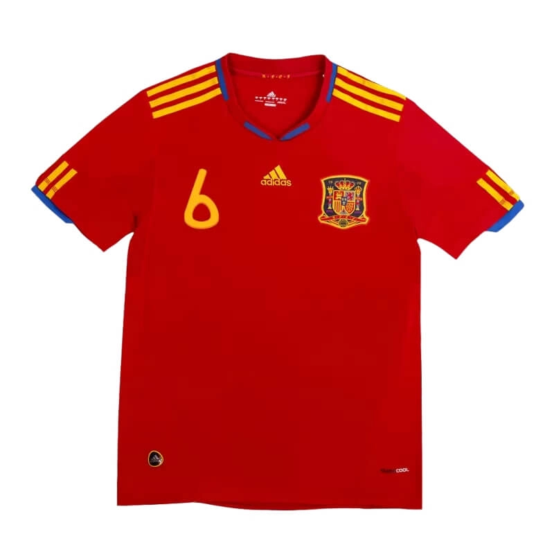 Camiseta A.INIESTA 6 España Home Retro 2010 Home