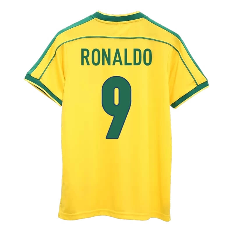 Camiseta RONALDO 9 Brasil Home Retro 1998 Home