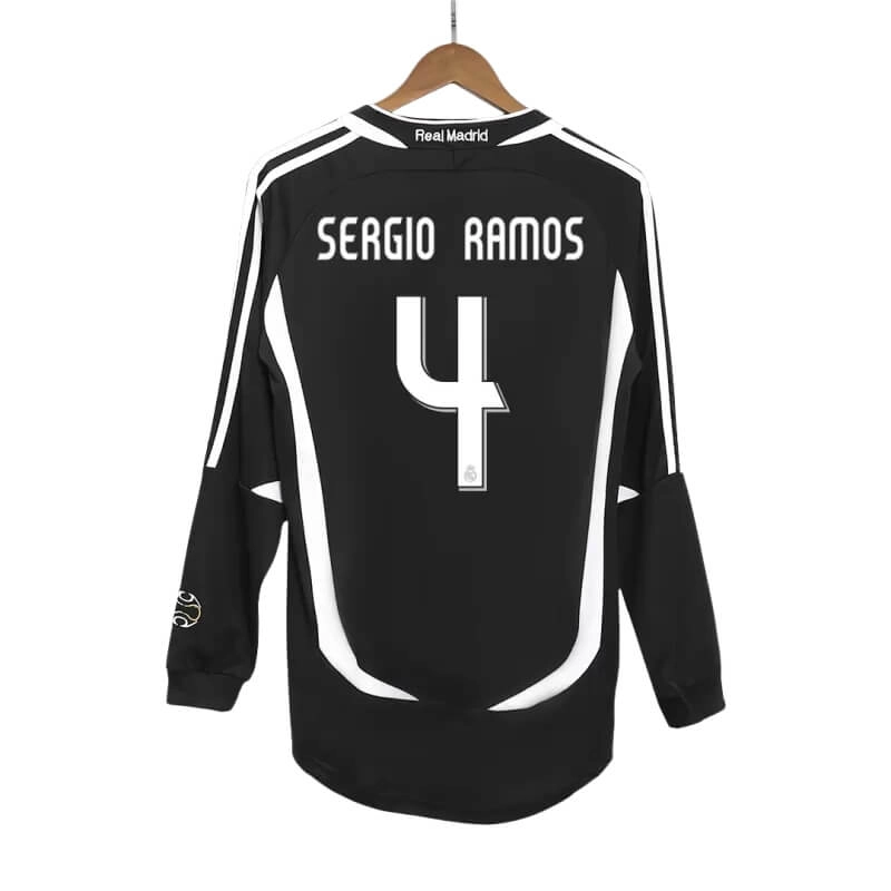 Camiseta SERGIO RAMOS 4 Real Madrid Retro 2006/07 ML Away