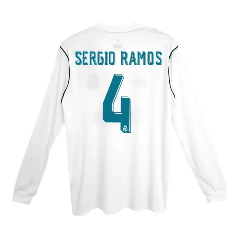 Camiseta SERGIO RAMOS 4 Real Madrid Retro 2017/18 ML Home