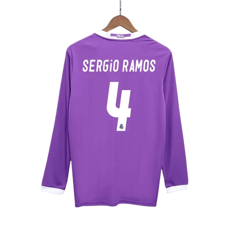 Camiseta SERGIO RAMOS 4 Real Madrid Retro 2016/17 ML Away