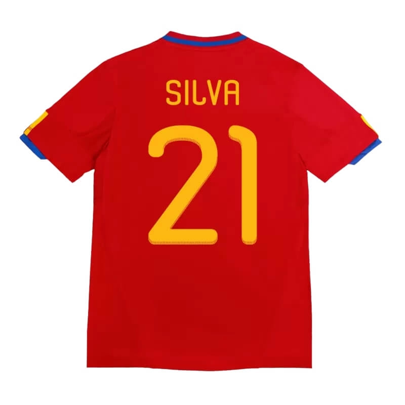 Camiseta SILVA 21 España Home Retro 2010 Home