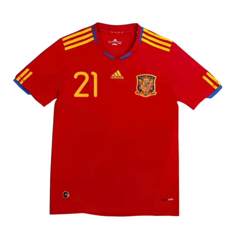 Camiseta SILVA 21 España Home Retro 2010 Home