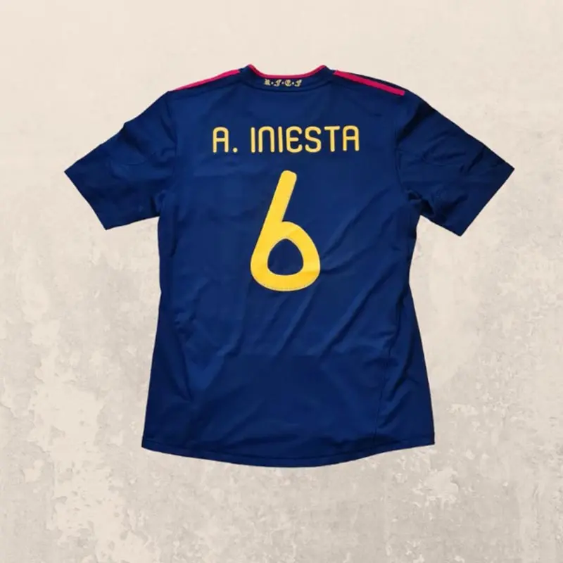 Camiseta A.INIESTA 6 España retro 2010 Away