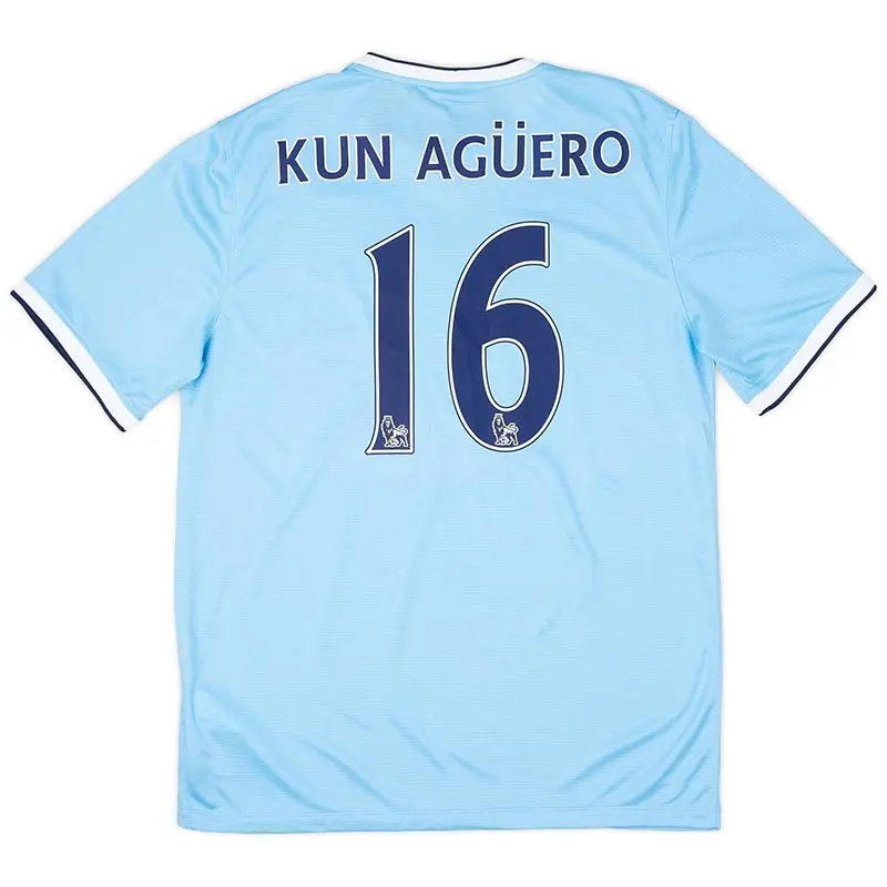 Camiseta KUN AGÜERO 16 Manchester City retro 2013/14 Home
