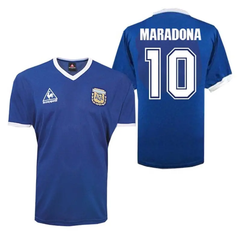 Camiseta MARADONA 10 Argentina Retro 1986 Away