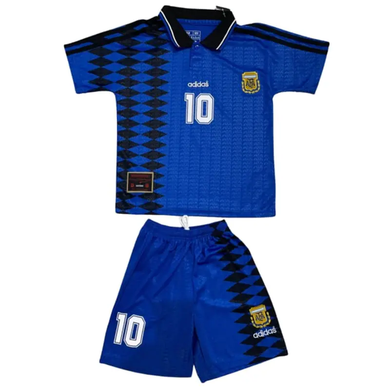 Camiseta MARADONA 10 Argentina retro 1994 Away Niño Kit