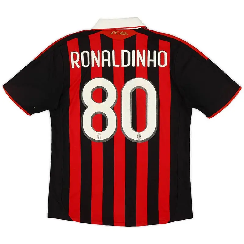 Camiseta RONALDINHO 80 AC Milan Retro 2009/10 Home