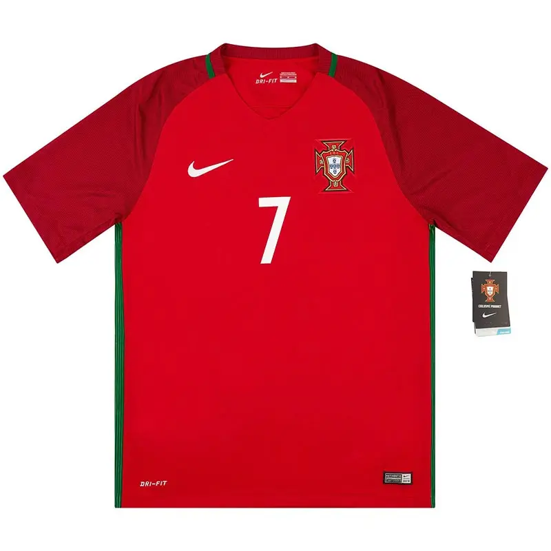 Camiseta RONALDO 7 Portugal retro 2016 Home