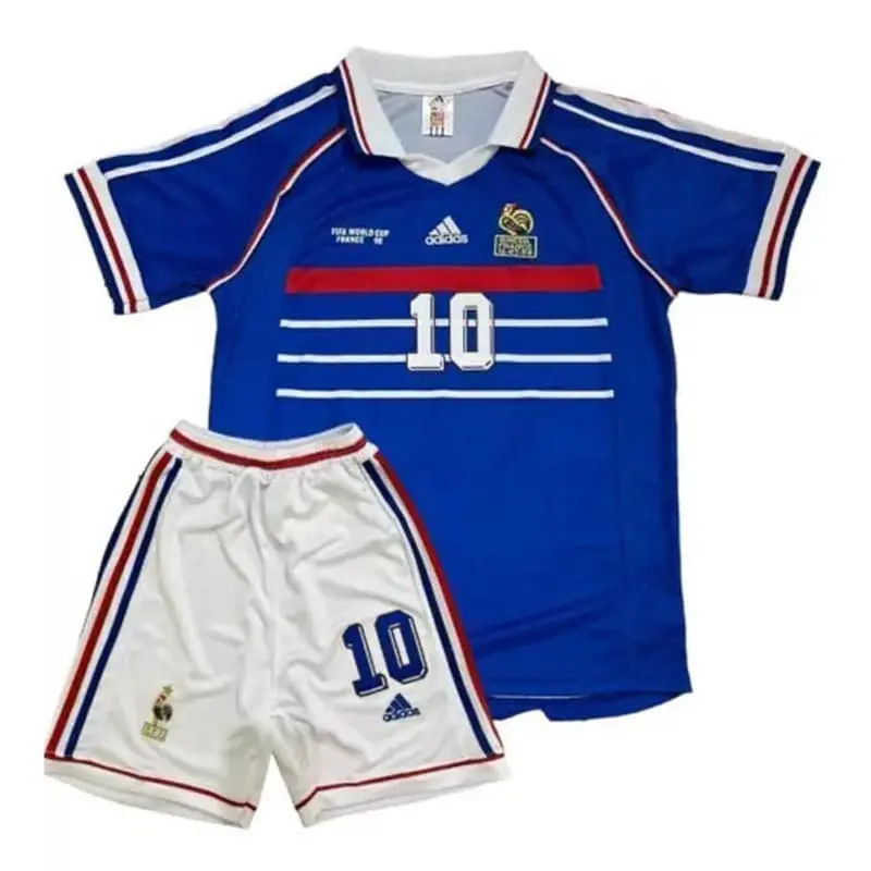 Camiseta ZIDANE 10 Francia retro 1998 Home Niño Kit
