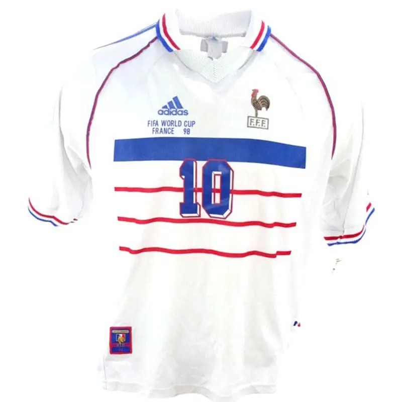 Camiseta ZIDANE 10 Francia retro 1998 Away