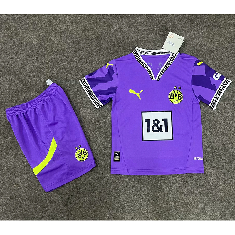 Camiseta Borussia Dortmund Especial Edición 2024/2025 Morado Niño Kit