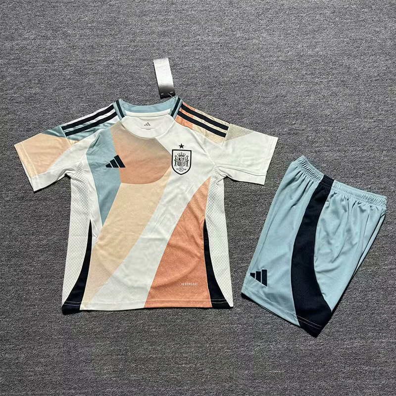 Camiseta España la EURO Femenina 2025 Away Niño Kit Blanco/Beige