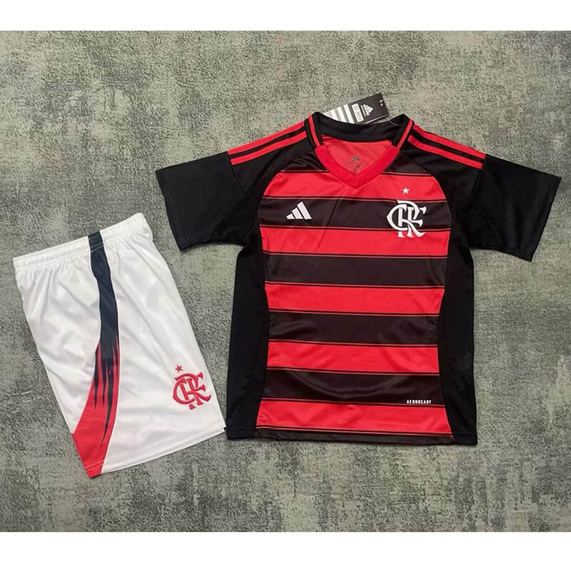Camiseta Flamengo 2025/2026 Home Niño Kit Rojo/Negro