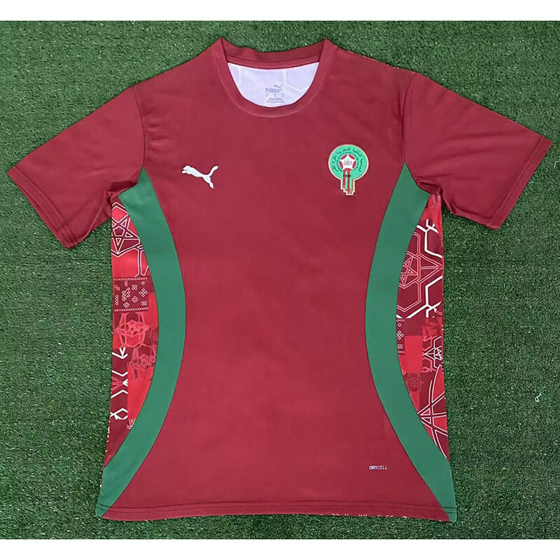 Camiseta Marruecos Pre-Match 2025 Rojo