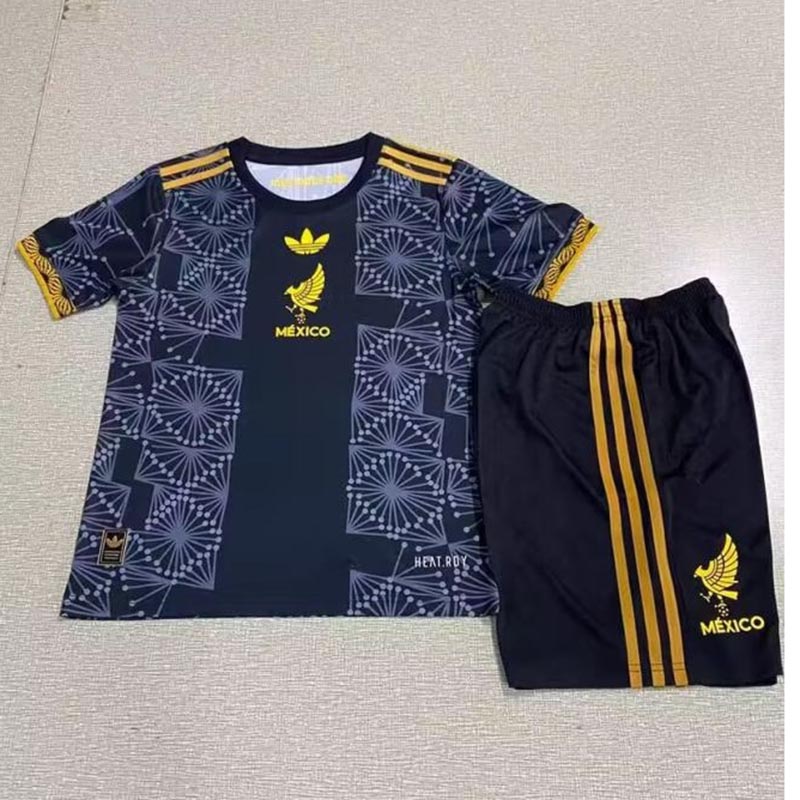 Camiseta México 2025 Third Niño Kit Negro