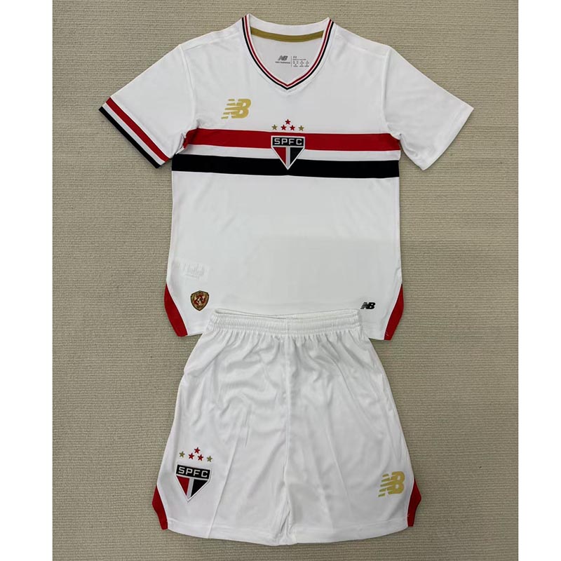 Camiseta São Paulo 2025/2026 Home Niño Kit Blanco