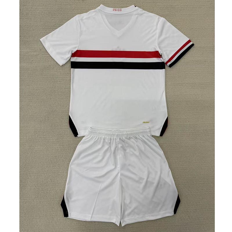Camiseta São Paulo 2025/2026 Home Niño Kit Blanco