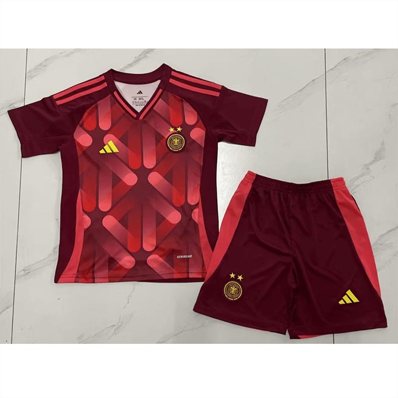 Camiseta Alemania la EURO Femenina 2025 Away Rojo Niño Kit