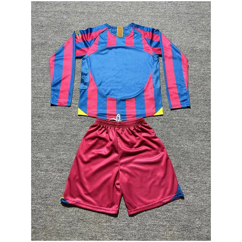 Camiseta Barcelona Retro 2005/06 Home Niño Kit ML