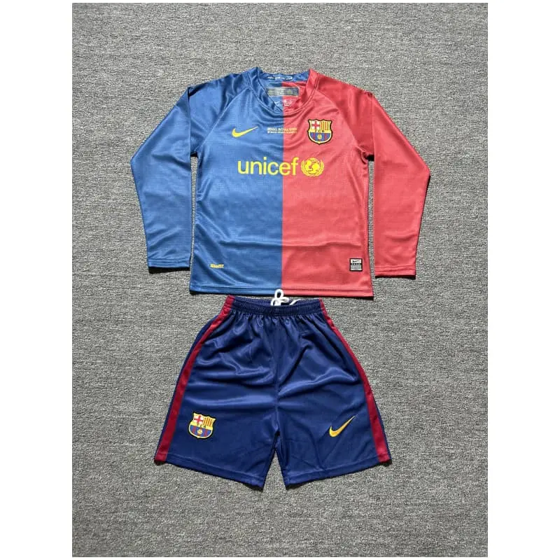 Camiseta Barcelona Retro 2008/09 Home Niño Kit ML