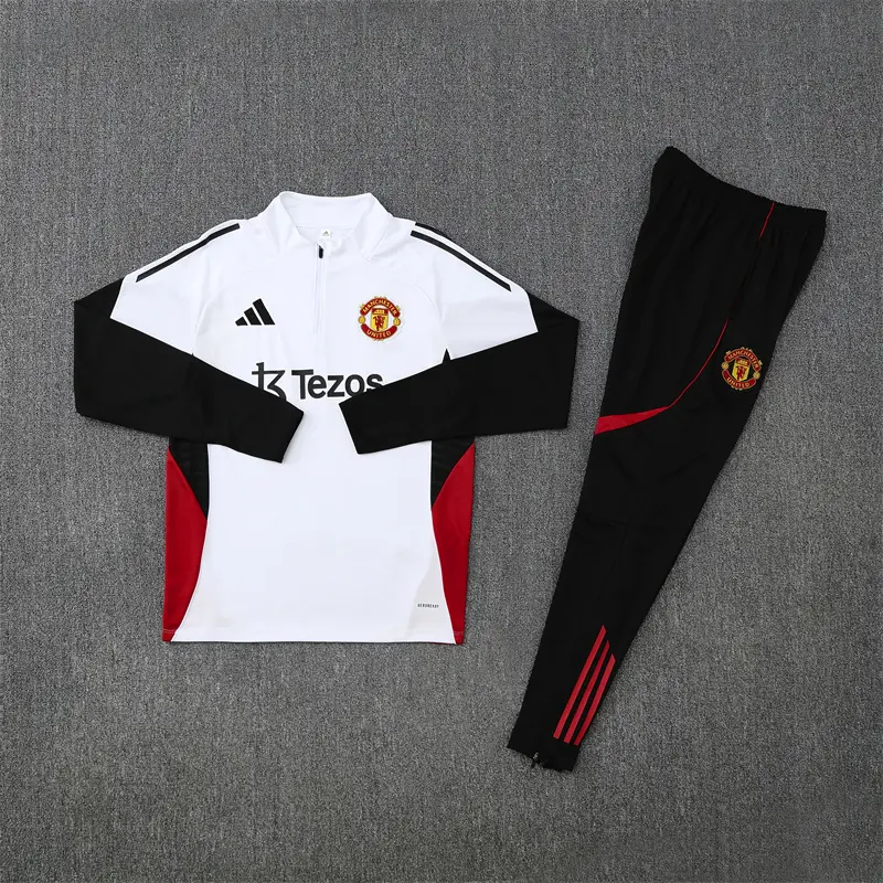 Sudadera Entrenamiento Manchester United 2025/2026 Blanco Kit