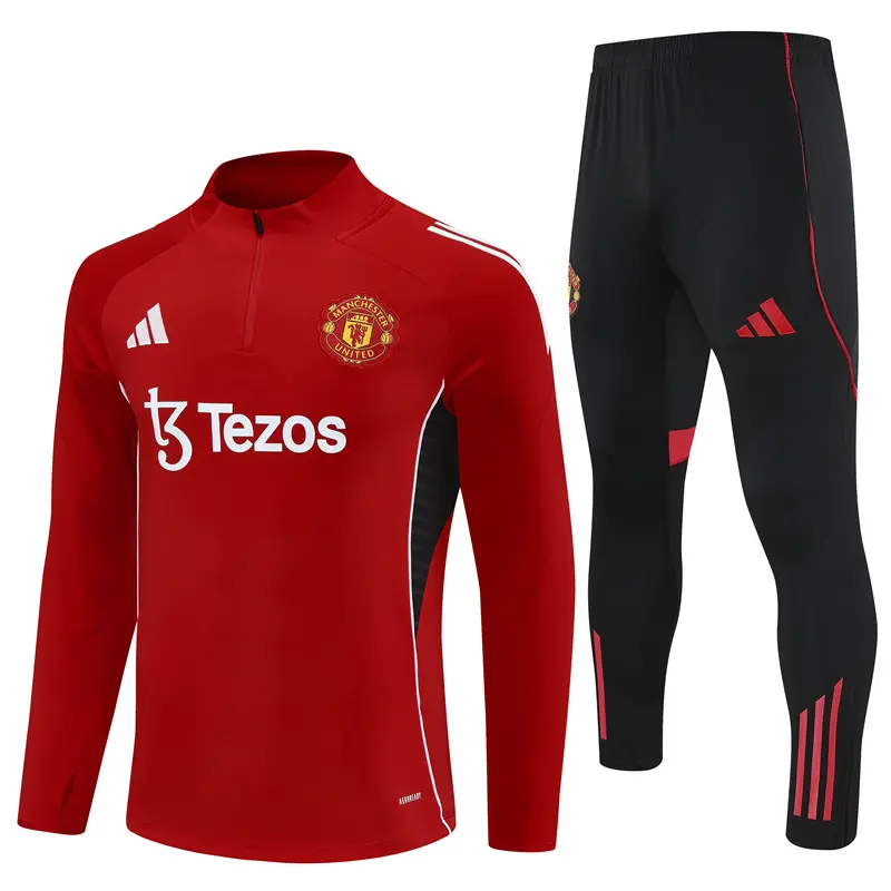 Sudadera Entrenamiento Manchester United 2025/2026 Rojo Kit 