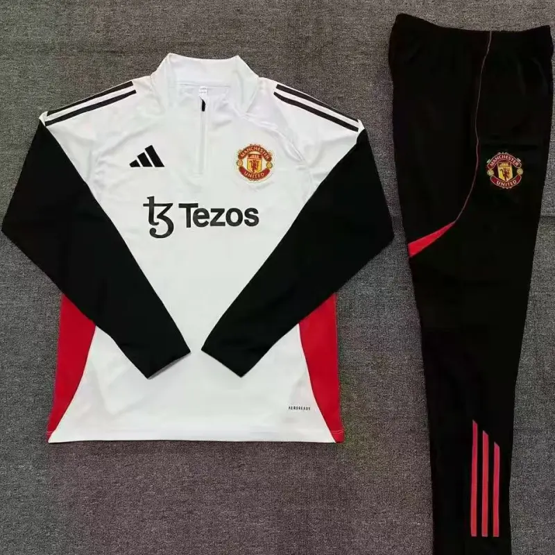 Sudadera Entrenamiento Manchester United 2025/2026 Blanco Niño Kit