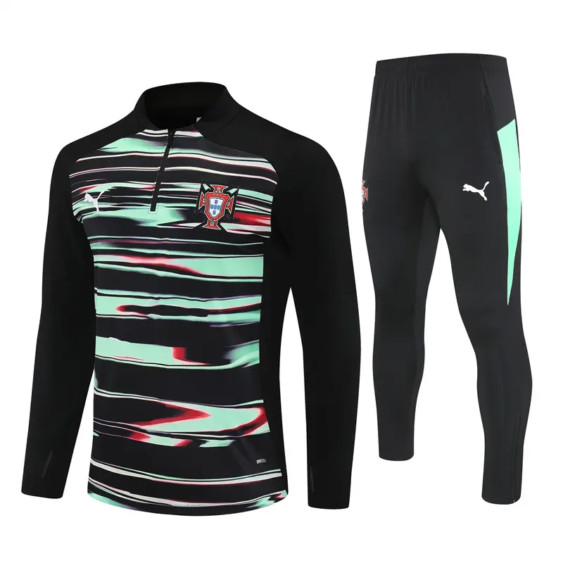 Sudadera Entrenamiento Portugal 2025/2026 Kit Verde/Negro