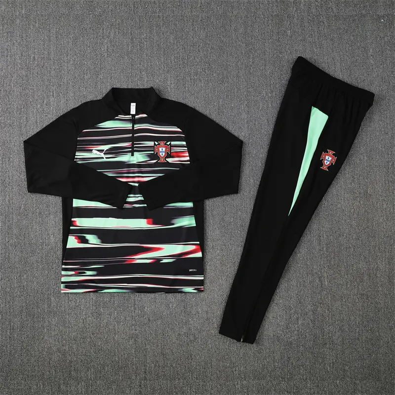 Sudadera Entrenamiento Portugal 2025/2026 Kit Verde/Negro