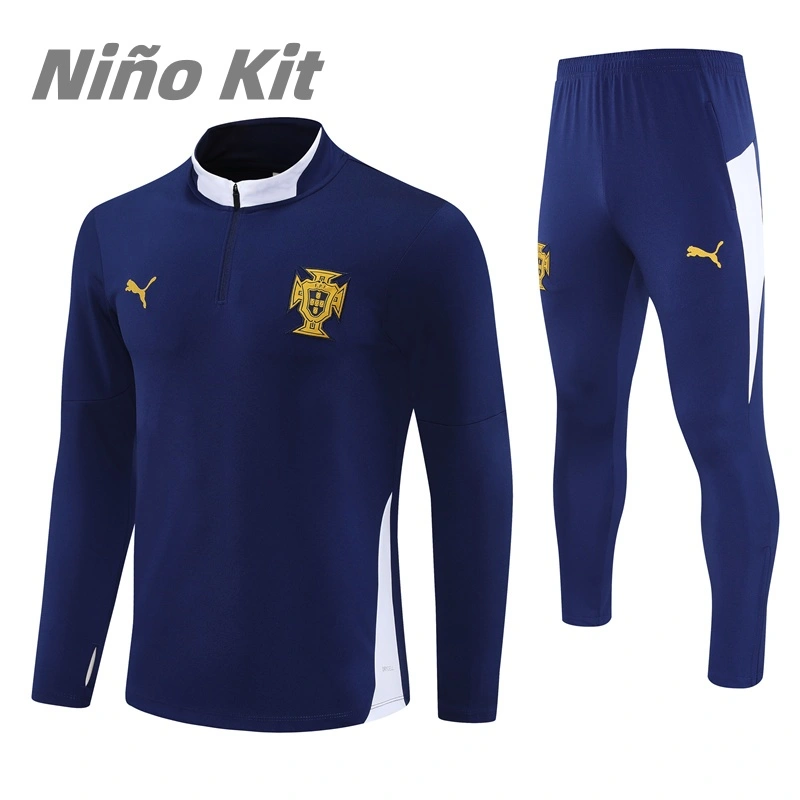 Sudadera Entrenamiento Portugal 2025/2026 Azul Real Niño Kit 