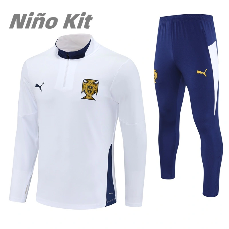 Sudadera Entrenamiento Portugal 2025/2026 Niño Kit Blanco