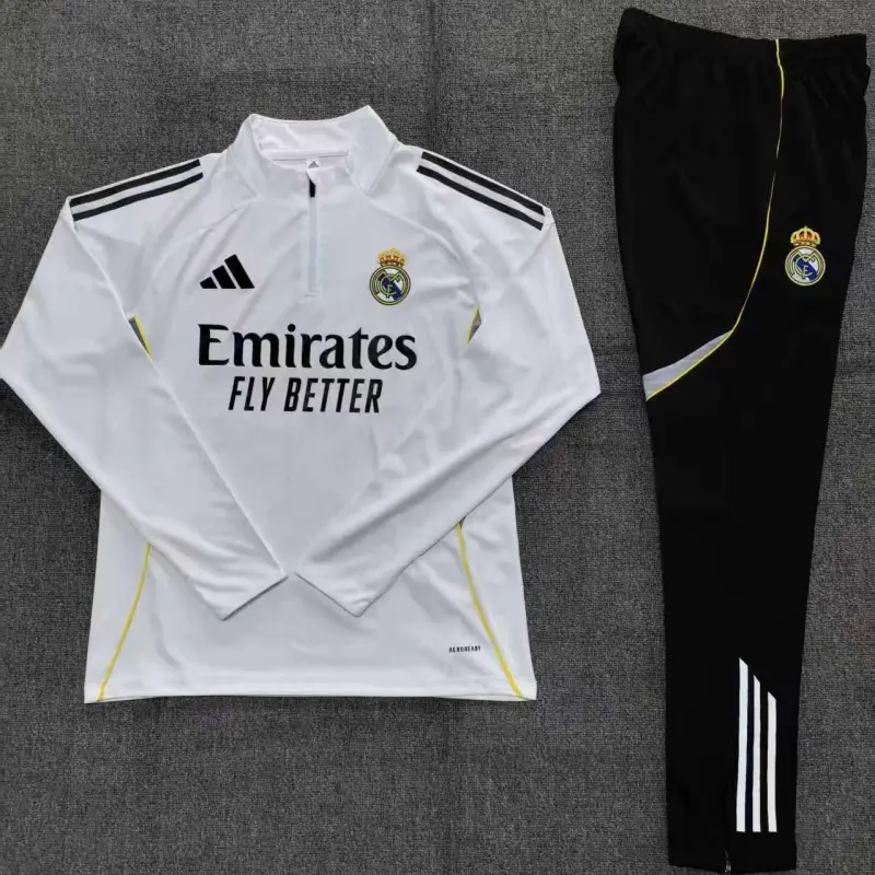 Sudadera Entrenamiento Real Madrid 2025/2026 Blanco Niño Kit