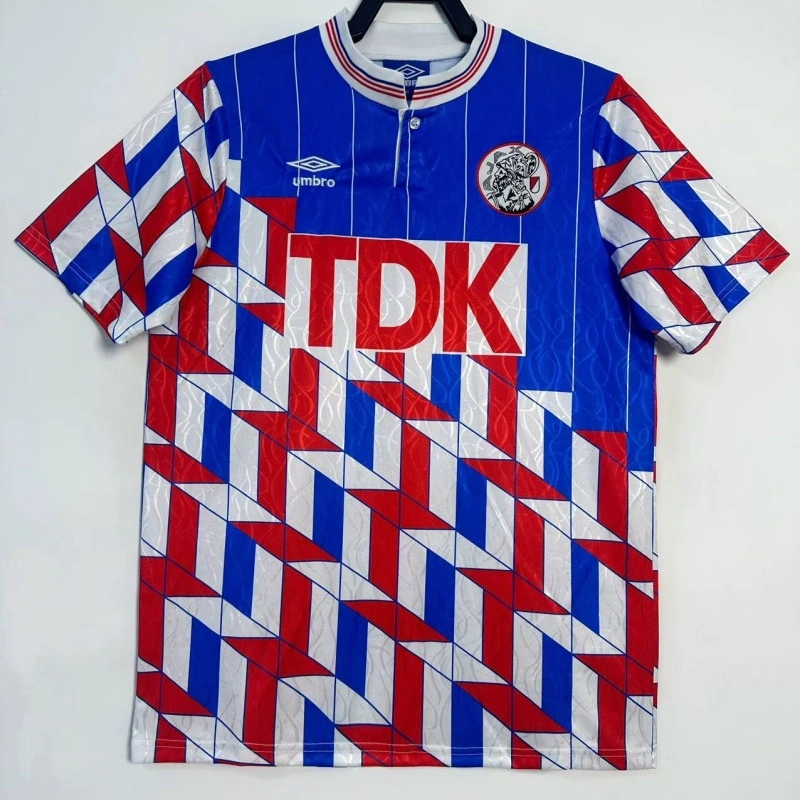 Camiseta Ajax Retro 1989/90 Away Azul/Rojo
