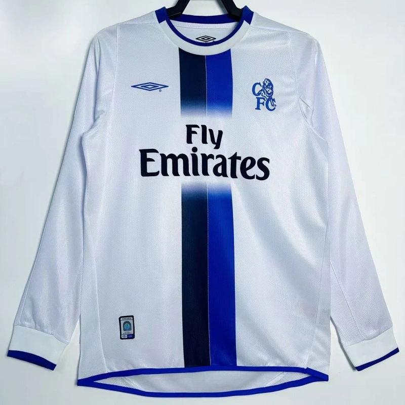 Camiseta Chelsea Retro 2003/05 Away ML Blanco
