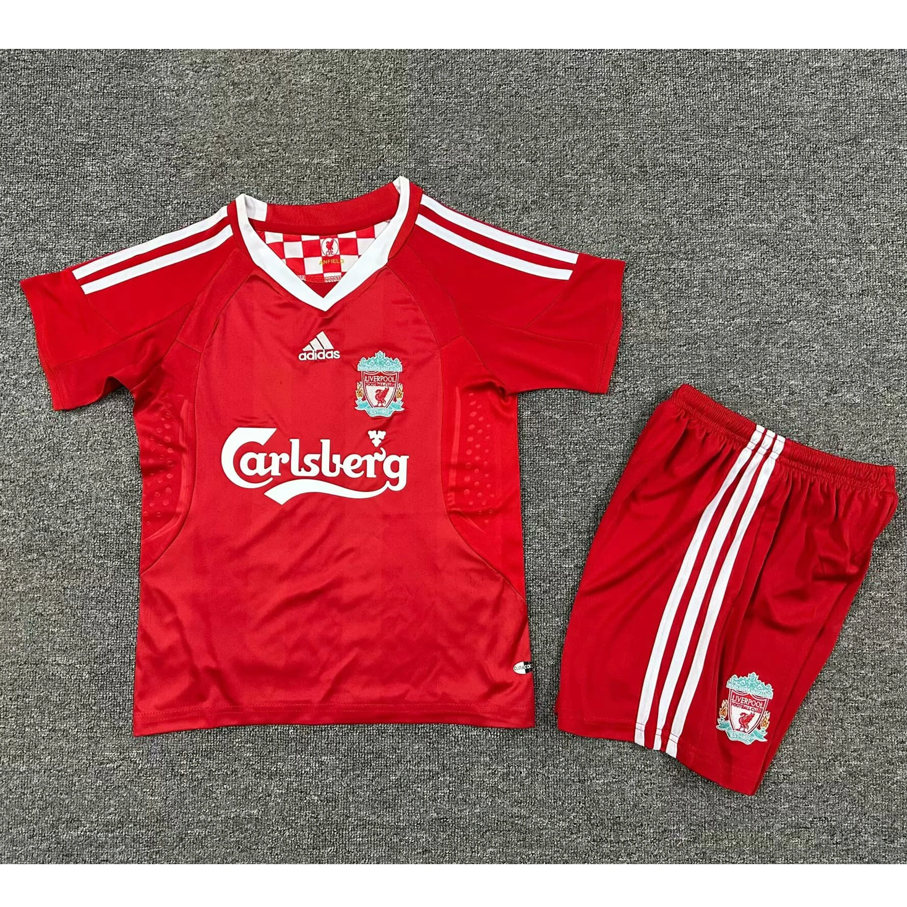 Camiseta Liverpool Retro 2008/10 Home Rojo Niño Kit
